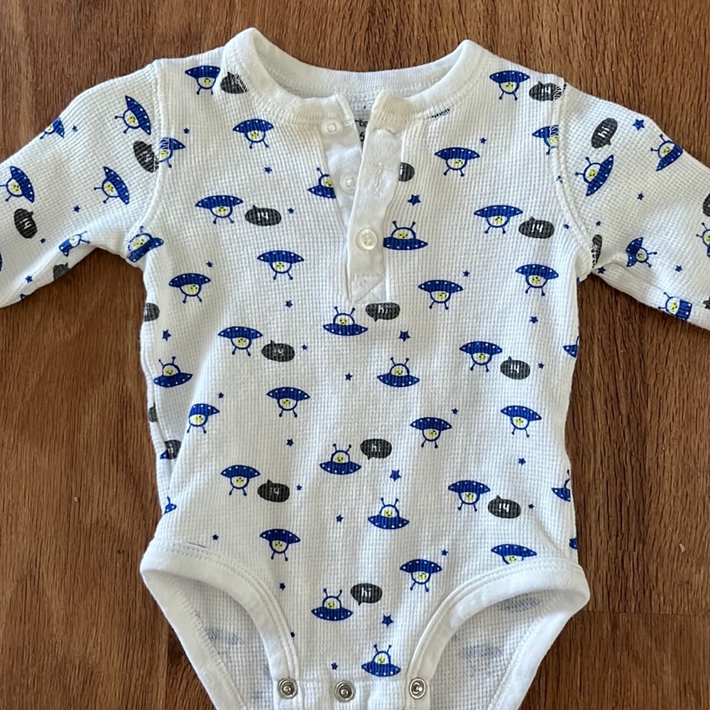 Carter’s Baby Boy Long Sleeve Alien Onesie
